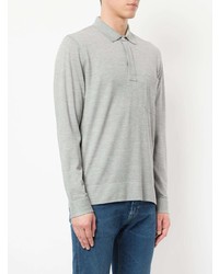 Pull à col polo gris Cerruti 1881