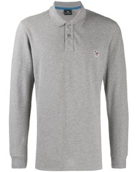 Pull à col polo gris PS Paul Smith