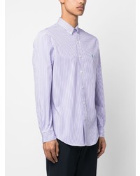 Pull à col polo imprimé violet clair Polo Ralph Lauren