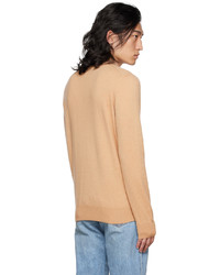 Pull à col polo marron clair Ghiaia Cashmere