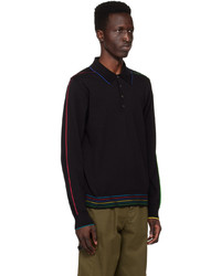 Pull à col polo marron foncé Ps By Paul Smith