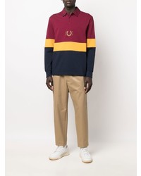 Pull à col polo multicolore Fred Perry