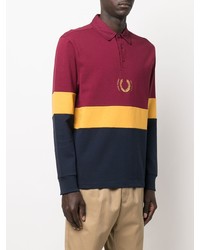 Pull à col polo multicolore Fred Perry