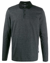 Pull à col polo noir BOSS HUGO BOSS