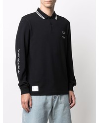 Pull à col polo noir Fred Perry