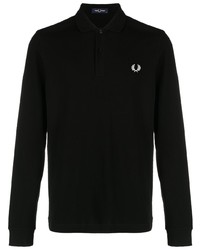 Pull à col polo noir Fred Perry