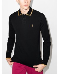 Pull à col polo noir Polo Ralph Lauren