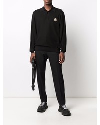 Pull à col polo noir Billionaire