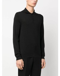 Pull à col polo noir Malo