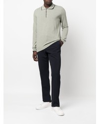 Pull à col polo olive A.P.C.