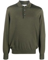 Pull à col polo olive D4.0