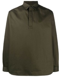Pull à col polo olive Kenzo