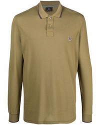Pull à col polo olive PS Paul Smith