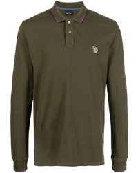 Pull à col polo olive PS Paul Smith