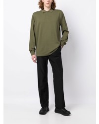 Pull à col polo olive Y-3