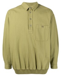 Pull à col polo olive YMC