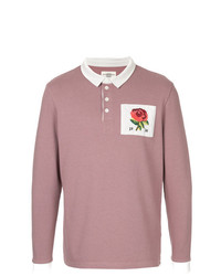 Pull à col polo rose Kent & Curwen