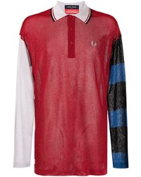 Pull à col polo rouge Fred Perry
