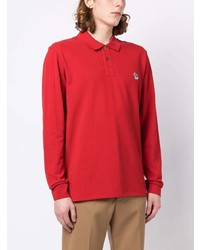 Pull à col polo rouge PS Paul Smith