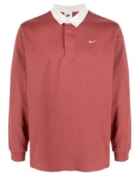 Pull à col polo rouge Nike