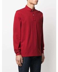 Pull à col polo rouge Tommy Hilfiger