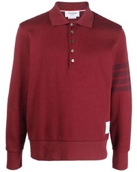 Pull à col polo rouge Thom Browne