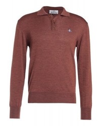 Pull à col polo rouge Vivienne Westwood