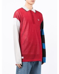 Pull à col polo rouge Fred Perry