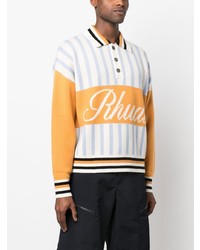 Pull à col polo tabac Rhude