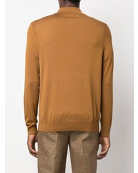 Pull à col polo tabac Paul Smith