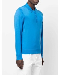 Pull à col polo turquoise PS Paul Smith