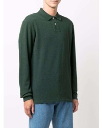 Pull à col polo vert foncé Polo Ralph Lauren