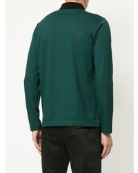 Pull à col polo vert foncé Cerruti 1881