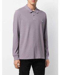 Pull à col polo violet clair PS Paul Smith
