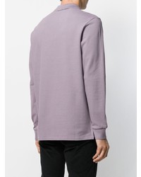 Pull à col polo violet clair PS Paul Smith