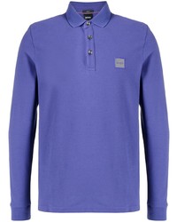 Pull à col polo violet BOSS