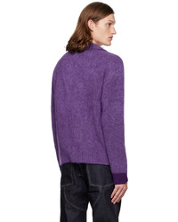 Pull à col polo violet Andersson Bell