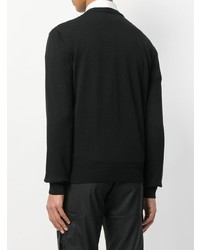 Pull à col rond à clous noir Les Hommes