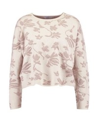 Pull à col rond à fleurs beige Only