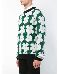 Pull à col rond à fleurs vert Calvin Klein 205W39nyc