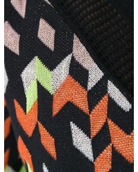 Pull à col rond à motif zigzag multicolore M Missoni