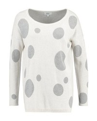 Pull à col rond á pois gris Only