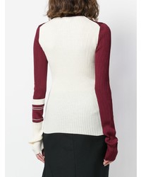 Pull à col rond à rayures horizontales bordeaux Calvin Klein 205W39nyc