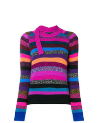 Pull à col rond à rayures horizontales multicolore Marc Jacobs