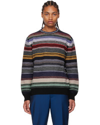 Pull à col rond à rayures horizontales multicolore Paul Smith