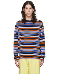 Pull à col rond à rayures horizontales multicolore Ps By Paul Smith