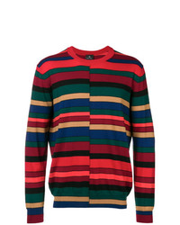 Pull à col rond à rayures horizontales multicolore Ps By Paul Smith