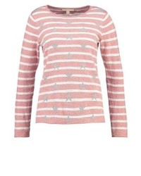 Pull à col rond à rayures horizontales rose Esprit