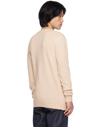 Pull à col rond beige MAISON KITSUNÉ