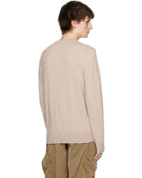 Pull à col rond beige Filippa K